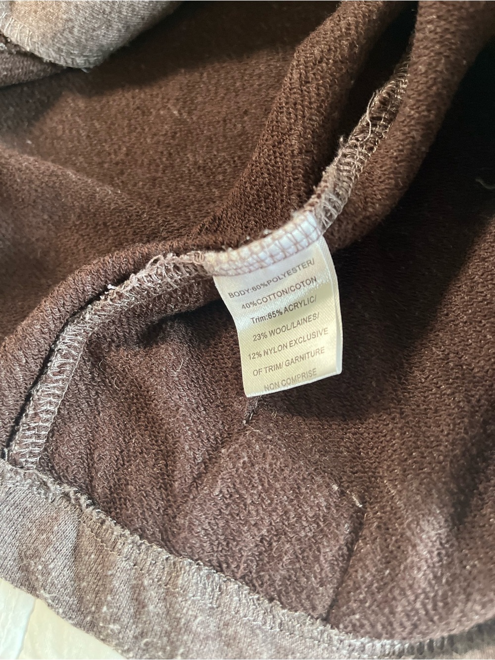 Gentle Fawn Brown Plaid Asymmetrical Button Hooded Jacket Size S Retro Mod - Picture 6 of 7